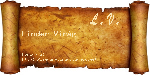 Linder Virág névjegykártya