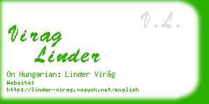 virag linder business card